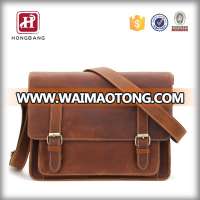 Custom mens shoulder bag genuine leather messenger bag